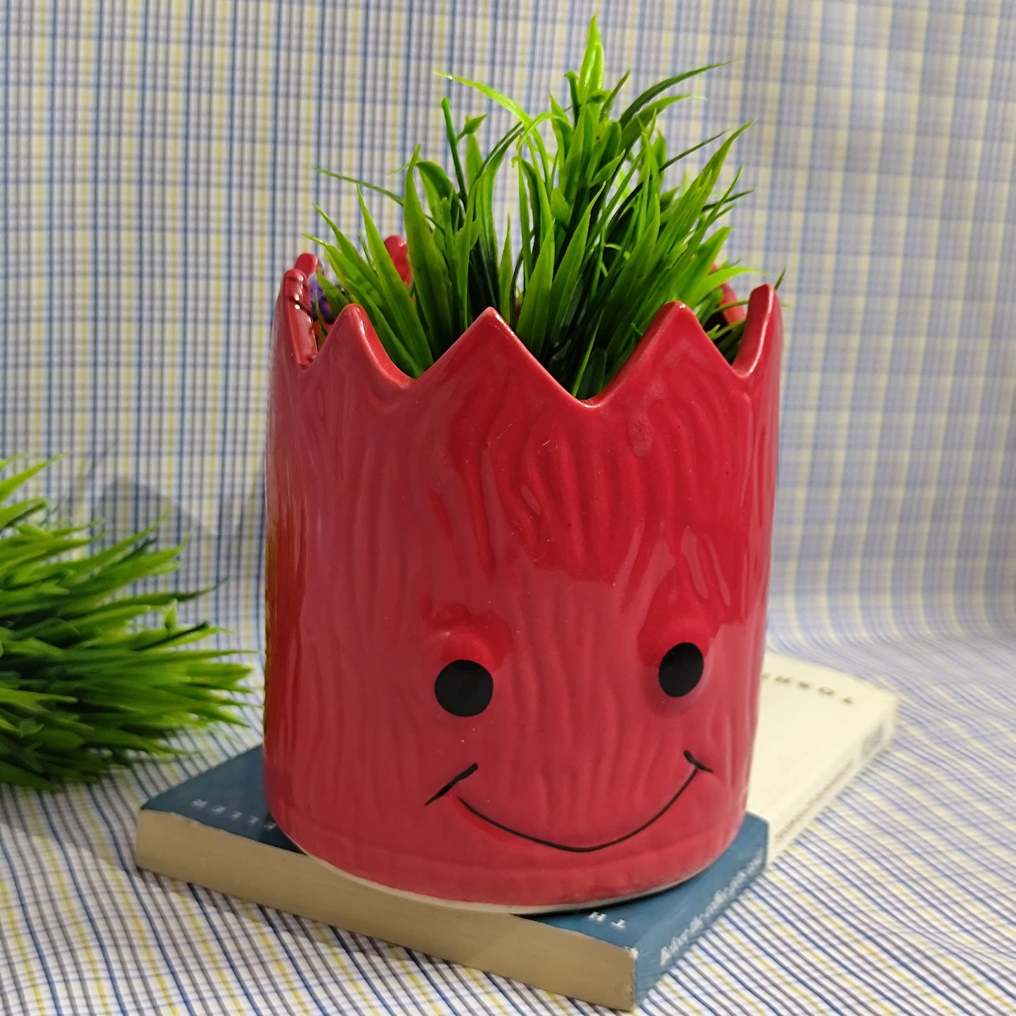 Happy Face Planter - Red