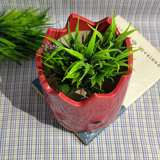 Happy Face Planter - Red