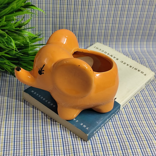 Mini Elephant Planter - Orange