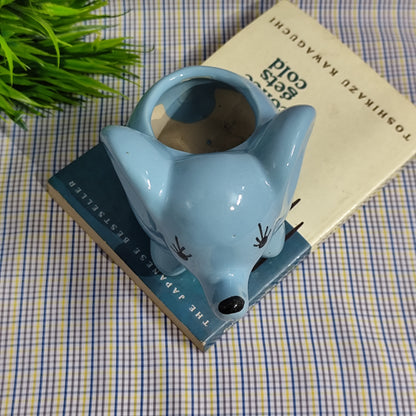 Mini Elephant Planter - Sky Blue