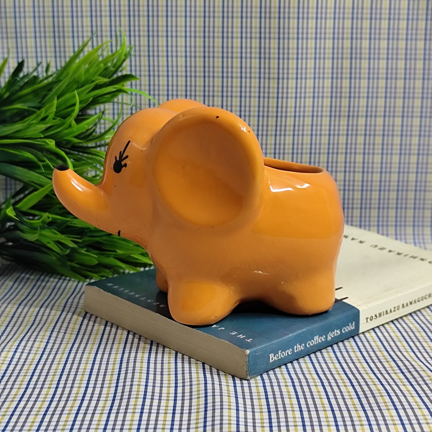 Mini Elephant Planter - Orange