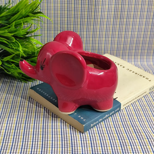 Mini Elephant Planter - Red