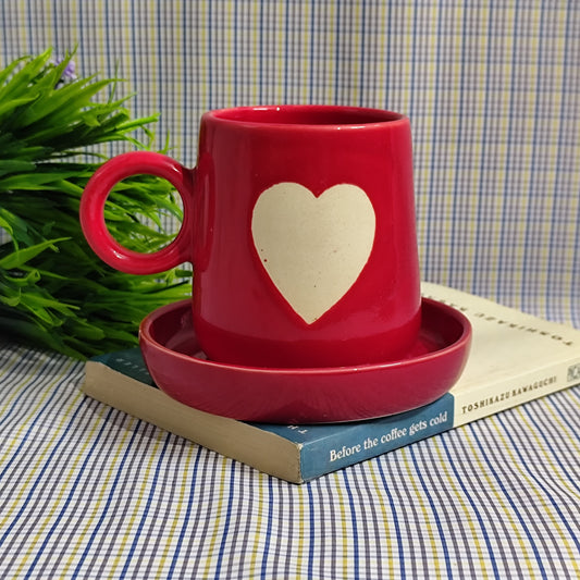 Heart Cup and Saucer